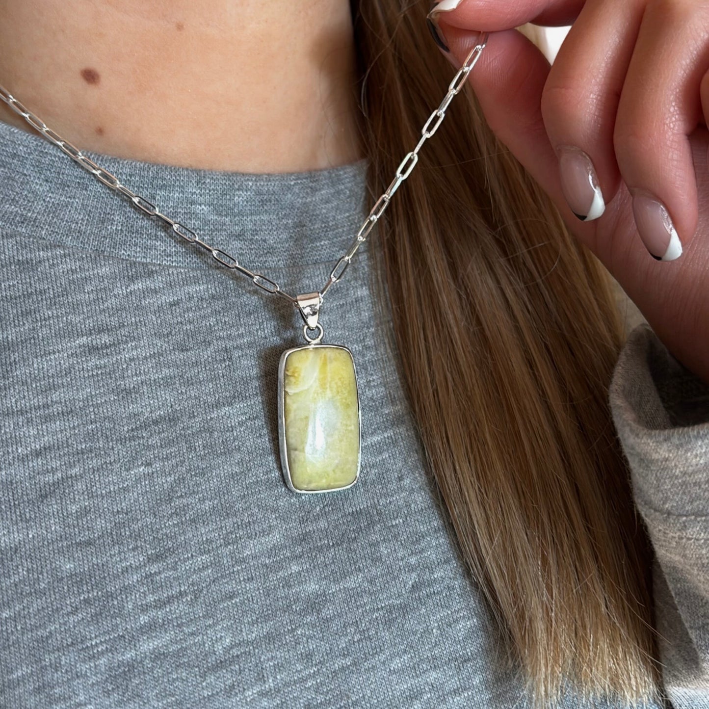 Scottish Green Marble Necklace