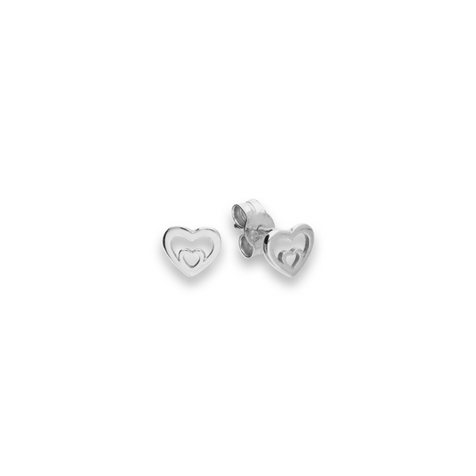 Mini Double Heart Studs